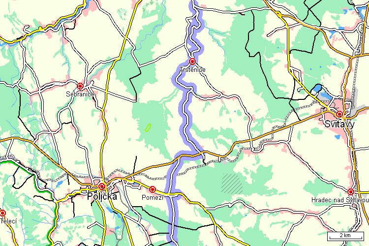 Balda - Pomezí - Trstěnice - Čistá - Výškový profil