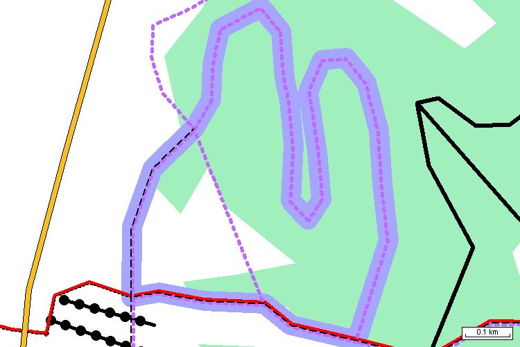 Mapa běžkařské trasy