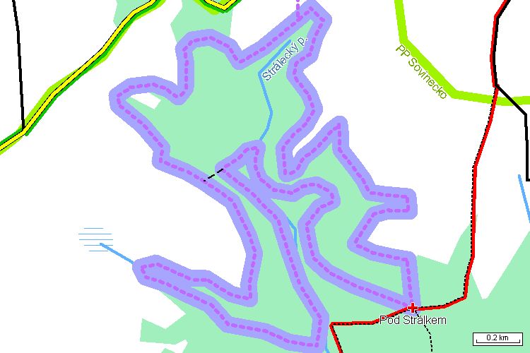 Mapa běžkařské trasy Mapa běžkařské trasy