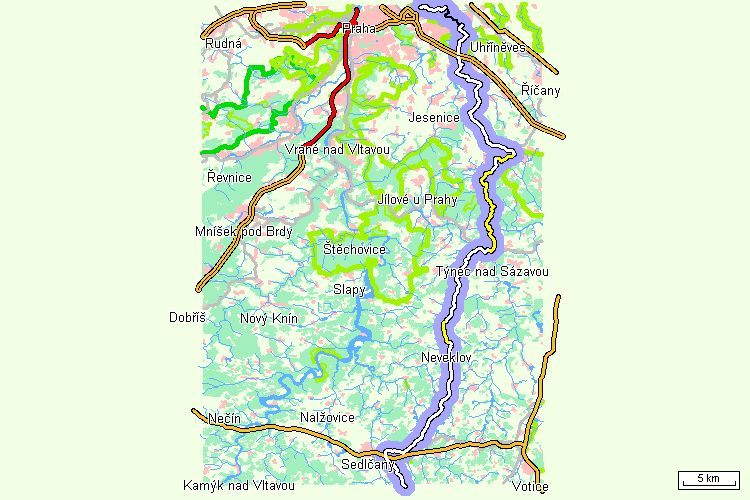 Mapa cyklotrasy Mapa cyklotrasy