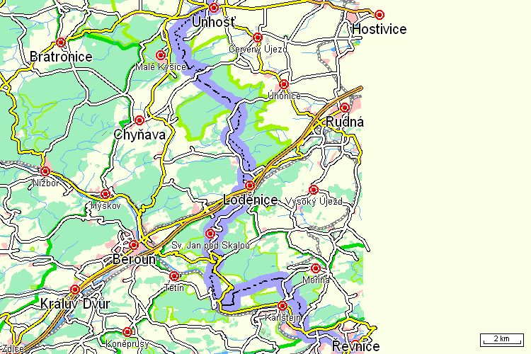 Mapa cyklotrasy