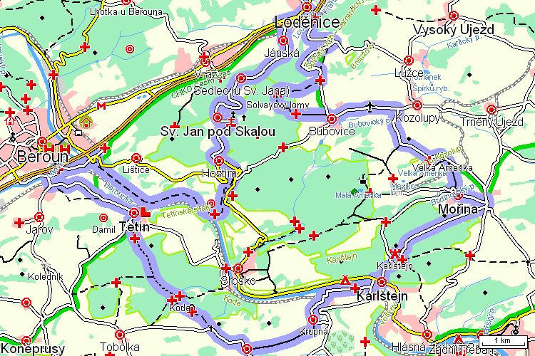 Mapa cyklotrasy