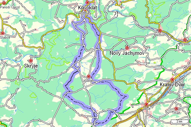 Mapa cyklotrasy