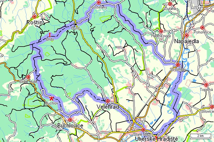 Mapa cyklotrasy
