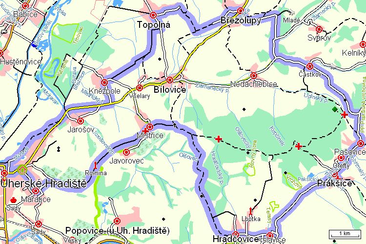 Mapa cyklotrasy