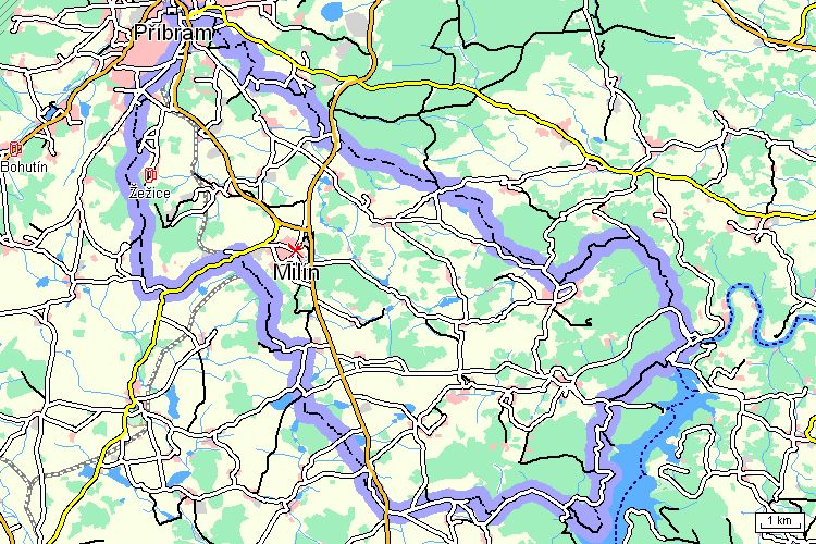 Mapa cyklotrasy Mapa cyklotrasy