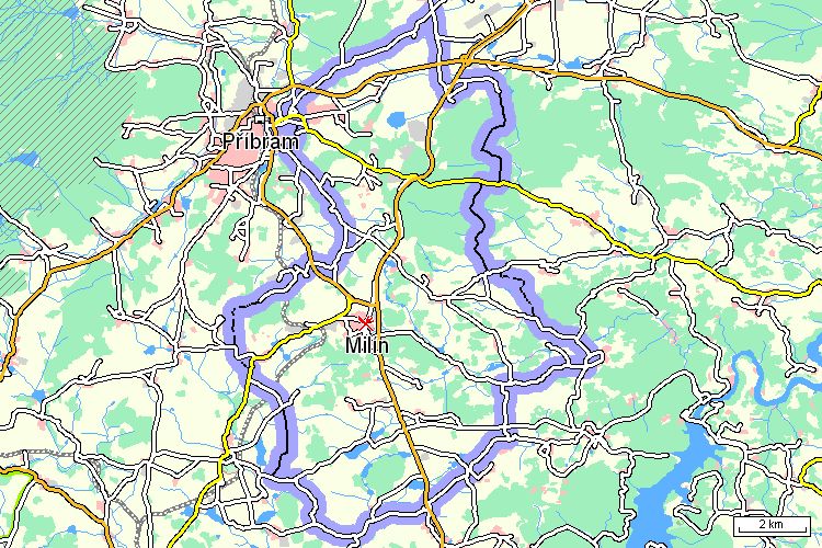 Mapa cyklotrasy Mapa cyklotrasy