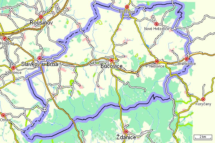 Mapa cyklotrasy