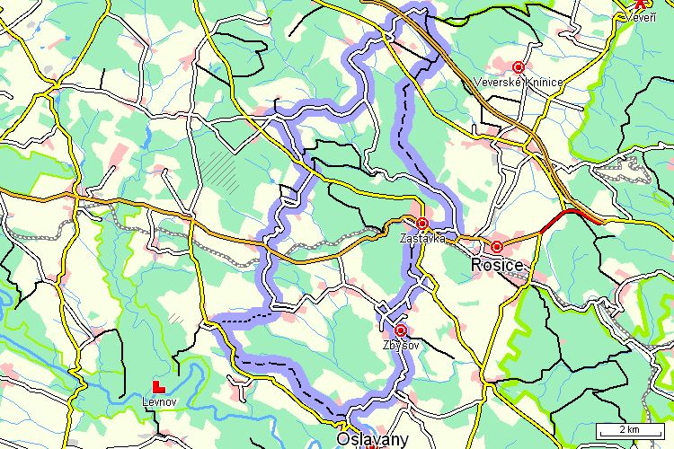 Mapa cyklotrasy