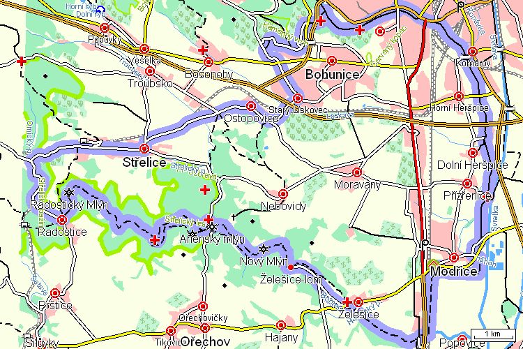 Mapa cyklotrasy Mapa cyklotrasy