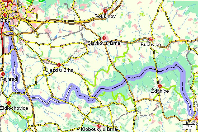 Mapa cyklotrasy