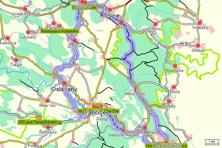 Mapa cyklotrasy Mapa cyklotrasy