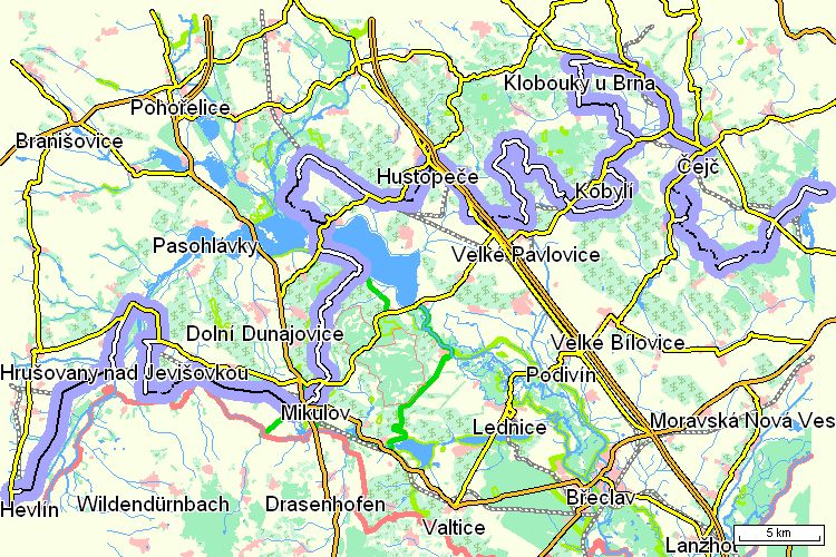 Mapa cyklotrasy