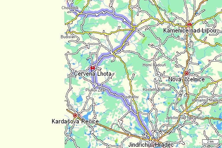 Mapa cyklotrasy Mapa cyklotrasy