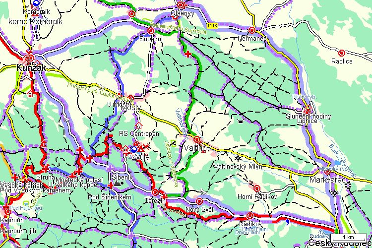 Mapa cyklotrasy Mapa cyklotrasy