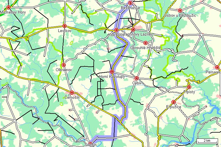Mapa cyklotrasy