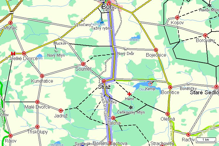 Mapa cyklotrasy