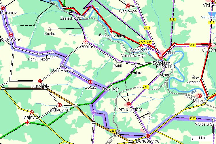 Mapa cyklotrasy Mapa cyklotrasy
