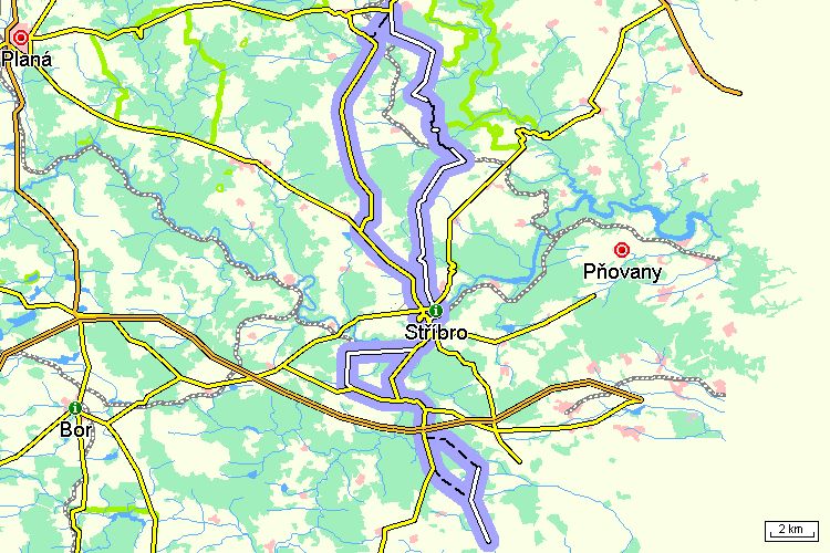 Mapa cyklotrasy Mapa cyklotrasy