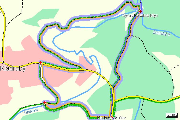 Mapa cyklotrasy Mapa cyklotrasy