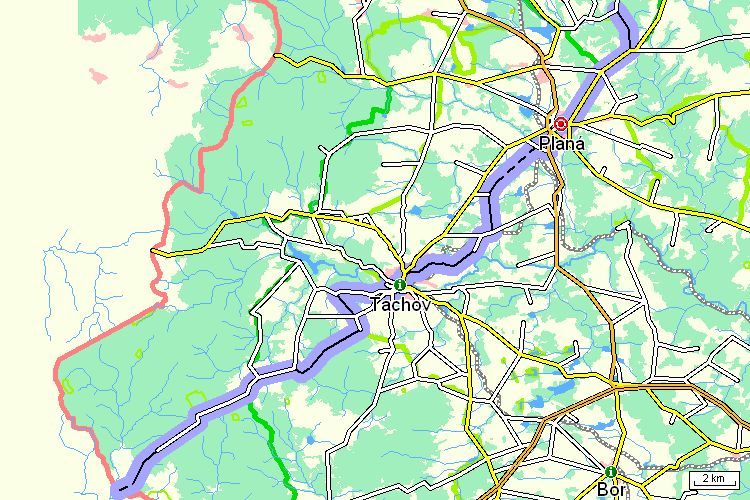 Mapa cyklotrasy Mapa cyklotrasy