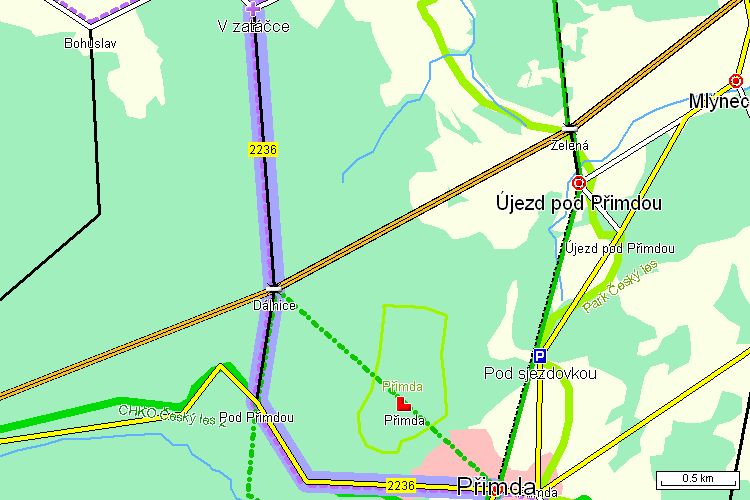 Mapa cyklotrasy Mapa cyklotrasy