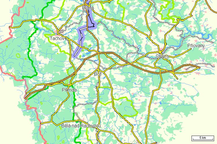 Mapa cyklotrasy