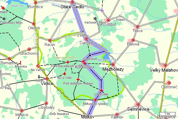 Mapa cyklotrasy