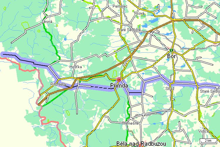 Mapa cyklotrasy Mapa cyklotrasy