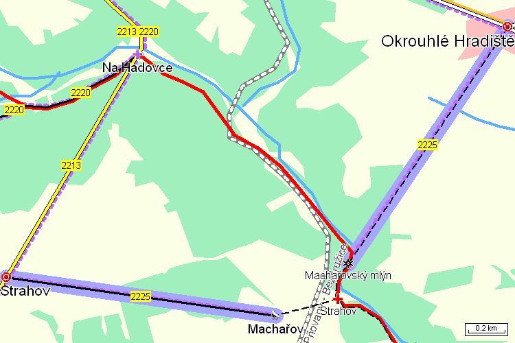 Mapa cyklotrasy Mapa cyklotrasy