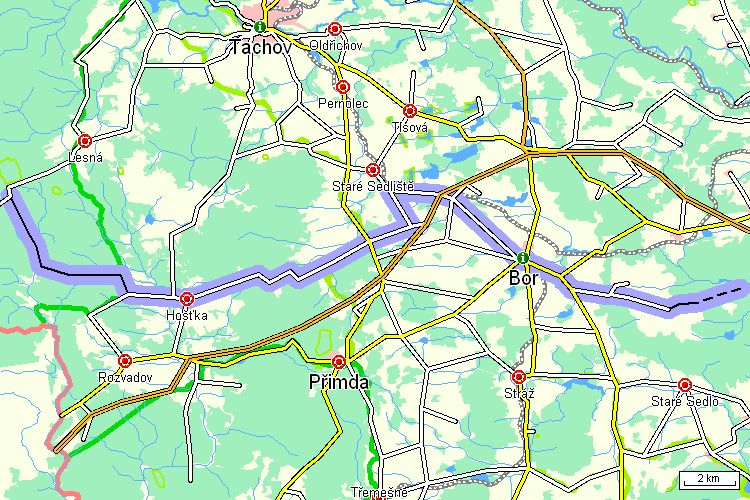 Mapa cyklotrasy Mapa cyklotrasy