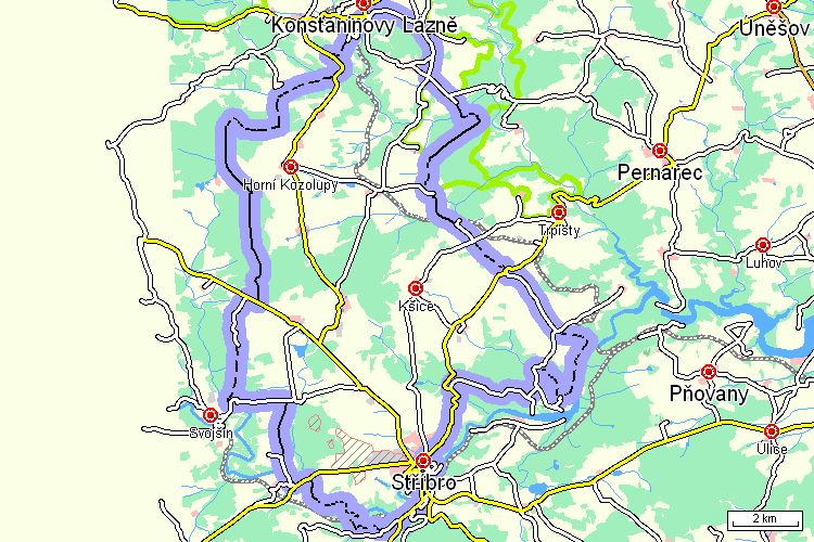 Mapa cyklotrasy Mapa cyklotrasy