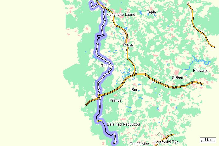 Mapa cyklotrasy