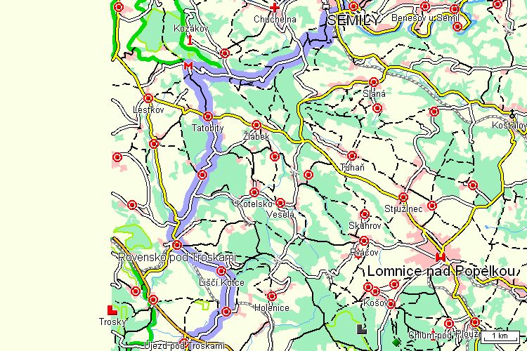 Mapa cyklotrasy