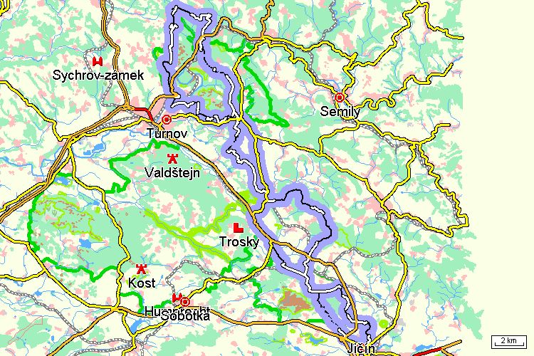 Mapa cyklotrasy Mapa cyklotrasy