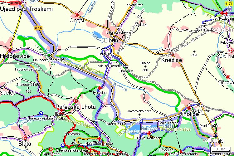 Mapa cyklotrasy