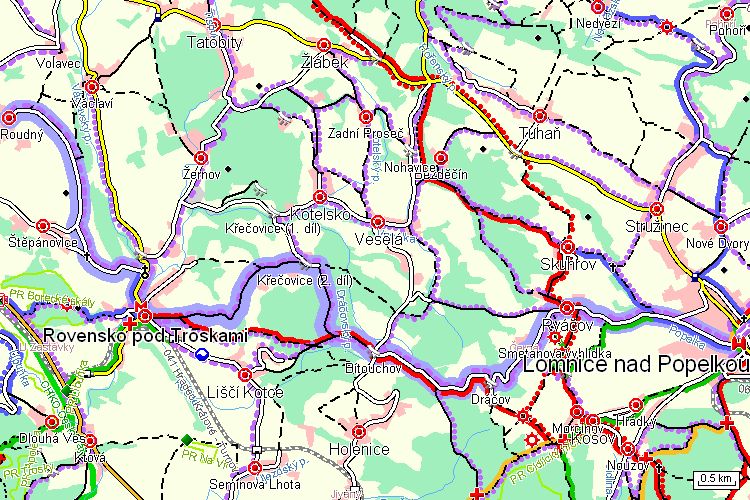 Mapa cyklotrasy