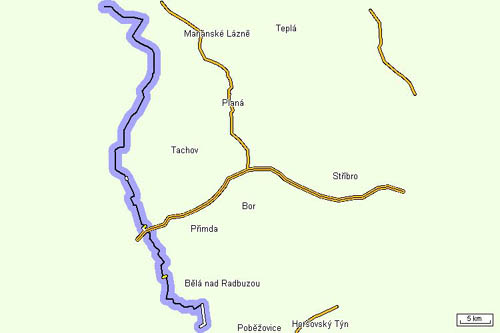 Mapa cyklotrasy Mapa cyklotrasy