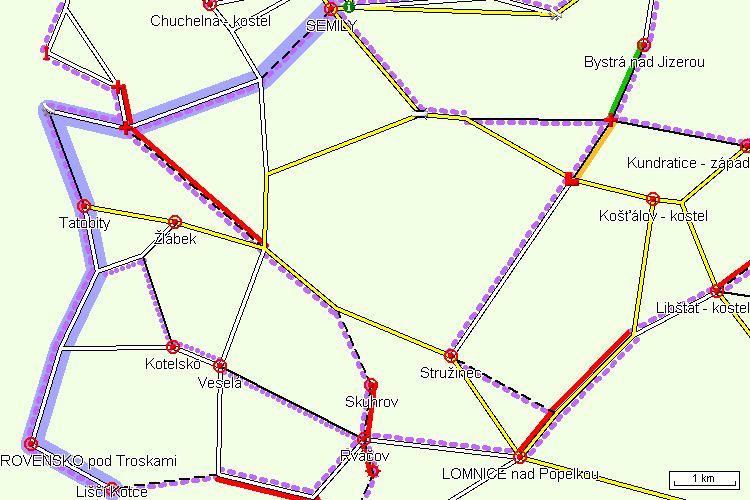 Mapa cyklotrasy Mapa cyklotrasy