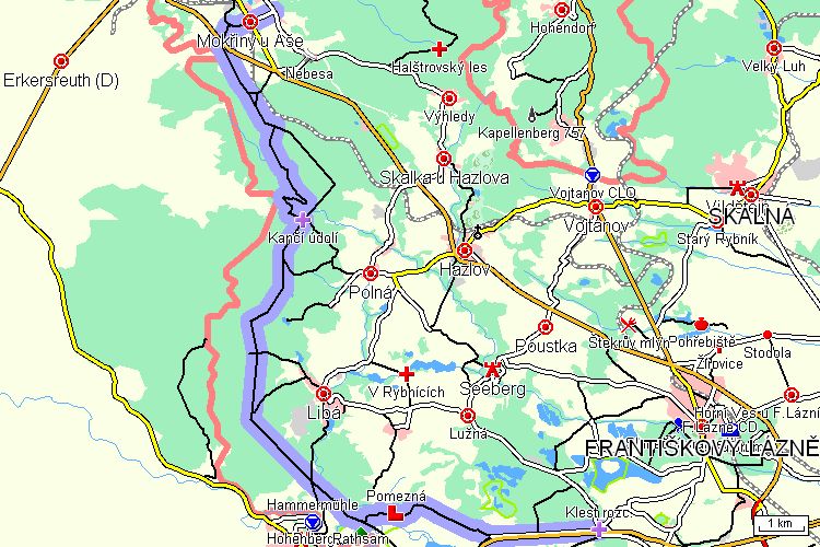 Mapa cyklotrasy