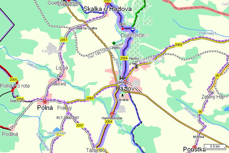 Mapa cyklotrasy
