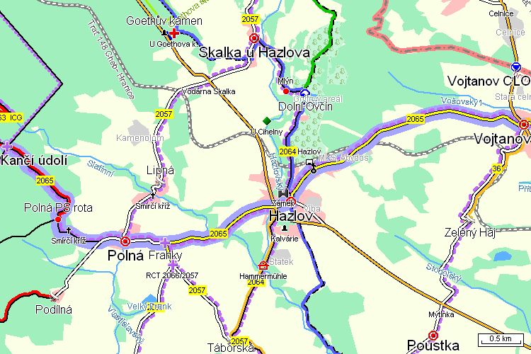Mapa cyklotrasy