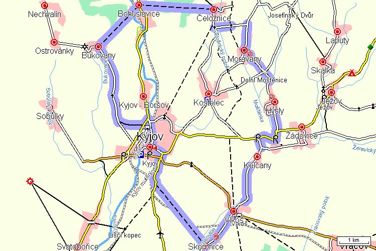 Mapa cyklotrasy