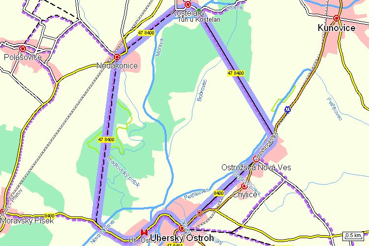 Mapa cyklotrasy