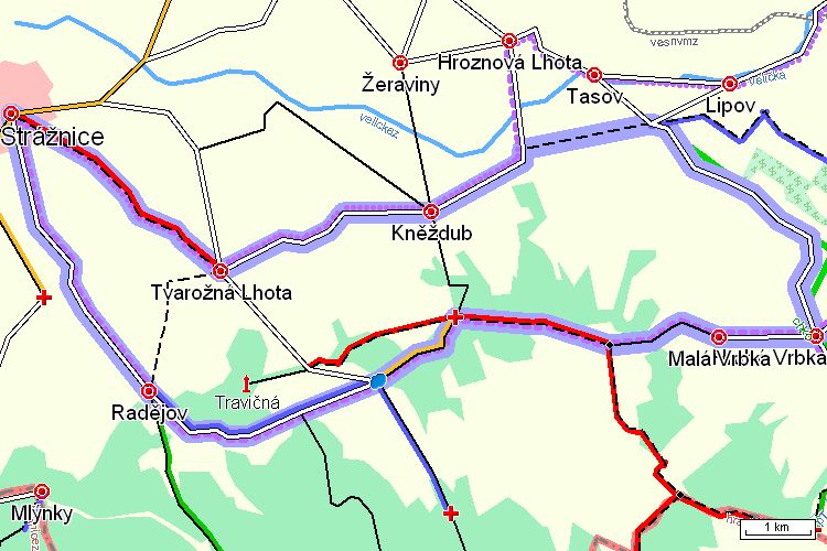 Mapa cyklotrasy Mapa cyklotrasy
