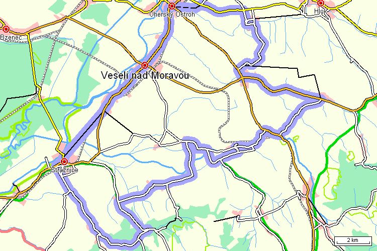 Mapa cyklotrasy Mapa cyklotrasy
