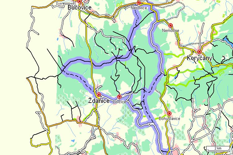 Mapa cyklotrasy