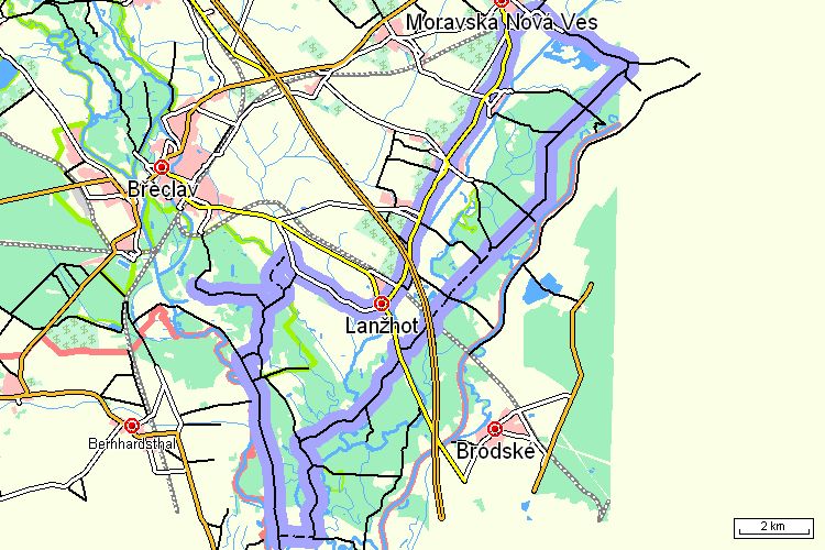Mapa cyklotrasy Mapa cyklotrasy