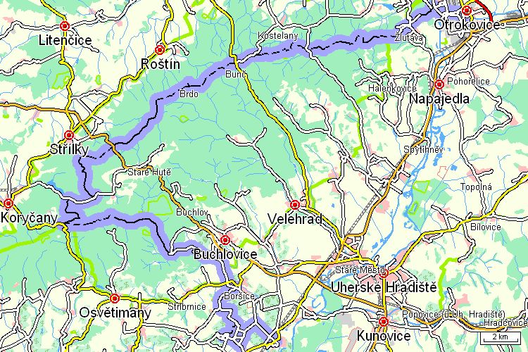 Mapa cyklotrasy Mapa cyklotrasy