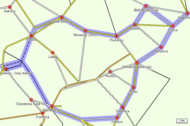 Mapa cyklotrasy